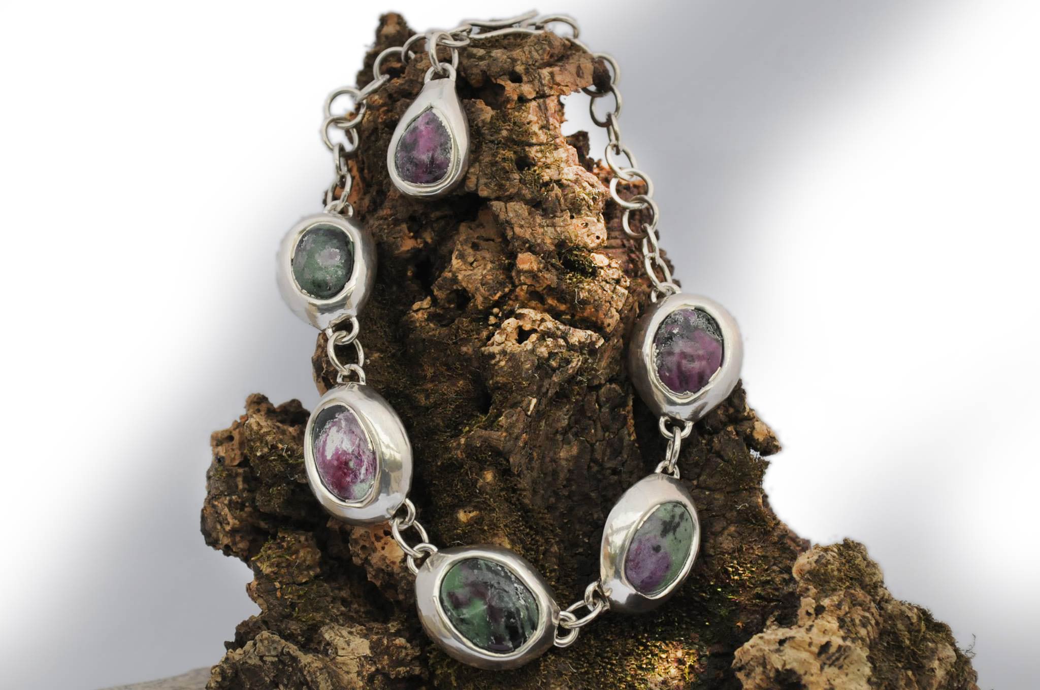 Collier Goa, in argento e zoisite